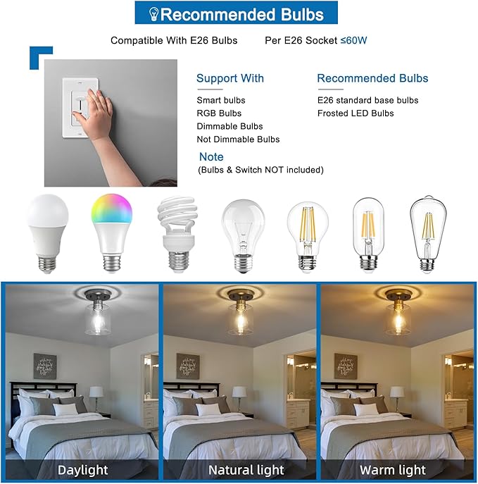 YYT Brushed Nickel 1-Light Semi Flush Mount Ceiling Light Fixtures Small Kitchen Ceiling Lights with Clear Glass Shade for Hallway Entryway Closet Bedroom Bathroom (Pack of 3)