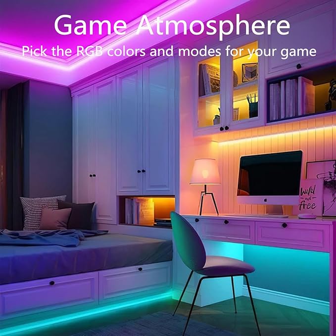 50FT Neon Rope Lights,Flexible Led Light Control with App/Remote,Multiple Modes,IP65 Outdoor Waterproof,Music Sync Strip for Bedroom