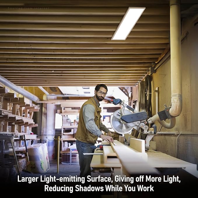 LEONLITE 3CCT 120V 1x4FT LED Flat Panel Light, Surface Mount Ceiling Light, 46W/40W/30W, 4600LM, Built-in Driver Ceiling Light, 5%-100% Dimmable, ETL, White, 3500K/4000K/5000K, Pack of 2