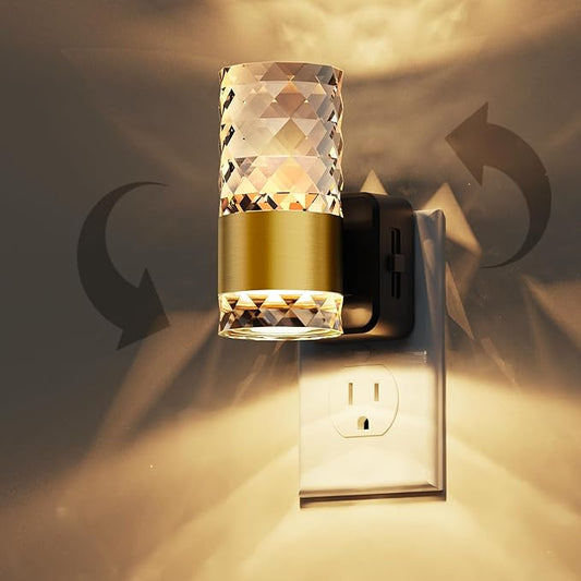 L LOHAS LED Night Light, Modern Night Lights Plug into Wall, 3000K Soft Warm 0-100LM Adjustable Night Lights,Automatic Nightlights Plug in with Dusk to Dawn Sensor for Rooms Bathroom Hallway Decor