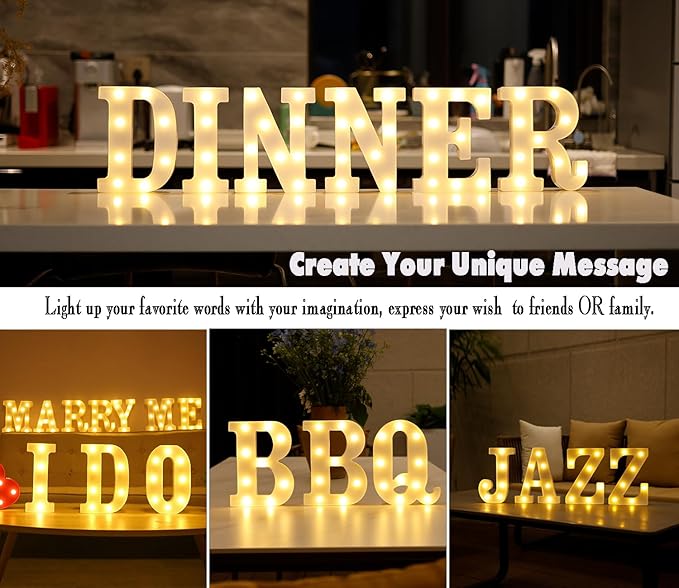 DyingSwan Small Led Marquee Letters, Light Up Letters, 8.58 Inch Led Letter Lights, Battery Powered Lighted Sign for Table, Party, Birthday, Christmas Decor (Letter D)
