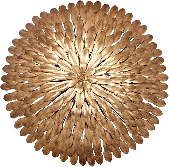 Crystorama Broche 6 Light Antique Gold Semi Flush Mount
