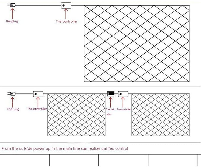LED Net Mesh Fairy String Decorative Lights 204 LEDs 9.84 Ft x 6.56 Ft Warm White Outdoor Tree-wrap Light 8 Modes Low Voltage for Christmas Wedding Garden Decorations