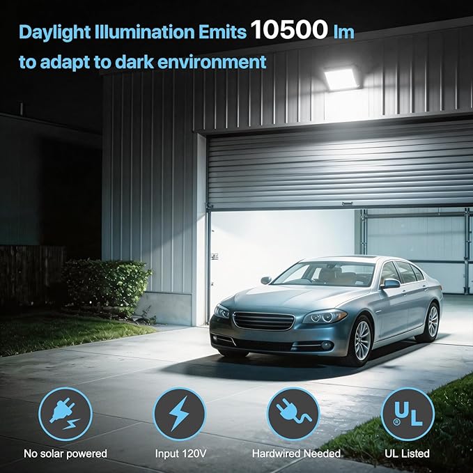 HYPERLITE LED Wall Pack 70W: 10500lm Dusk to Dawn Outdoor Lighting - Industrial LED Wall Lights Out Door 2Packs for House Warehouses Driveway UL Listed