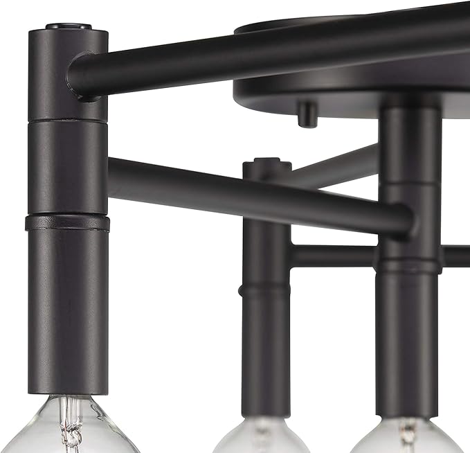 GLOBE Electric 59969 Tempo 5-Light Foldable Track Lighting, Matte Black