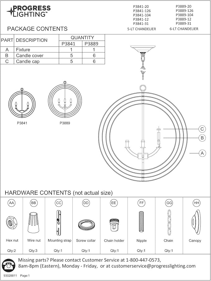Equinox Collection Silver Six-Light Luxury Hanging Pendant Light