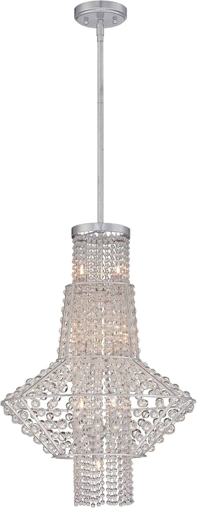Metropolitan N7307-598 Saybrook Pendant, 7-Light Xenon 280 Total Watts, Catalina Silver