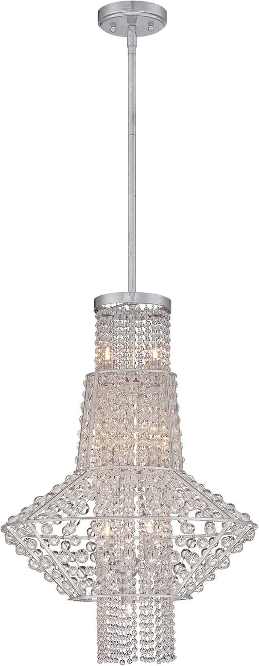 Metropolitan N7307-598 Saybrook Pendant, 7-Light Xenon 280 Total Watts, Catalina Silver