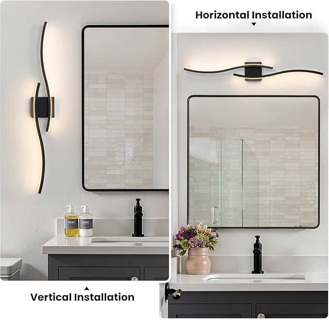 WOSHITU Black Battery Operated Wall Sconces: 39 Inch Rechargeable Sconce Wall Lighting Set of Two with Remote & 3CCT Dimmable, Modern Cordless Wall Light for Bedroom Living Room Hallway Bathroom