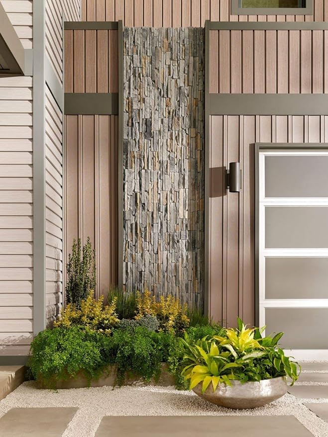Kichler Cylinders 12" 2-Light Outdoor Cylinder Wall Sconce in Architectural Bronze, (12" H x 4.75" W), 9244AZ