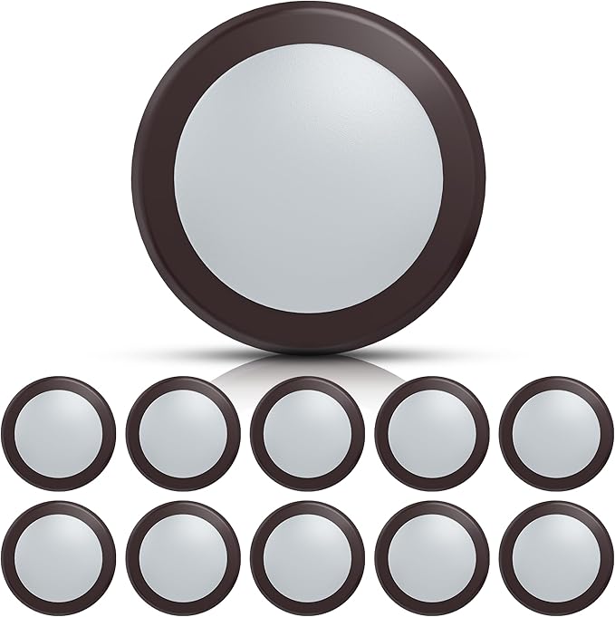 ECOELER 6Inch Dimmable LED Disk Lights, Flush Mount Ceiling Downlight, 16.5W 1000lm 4000K Cool White, Low Profile Surface Mount Ceiling Light for J-Box or Recessed Can, ETL-Listed, Bronze, 10 Pack