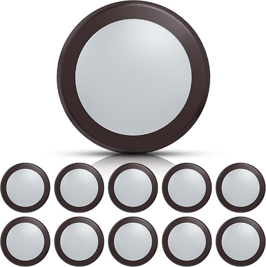 ECOELER 6Inch Dimmable LED Disk Lights, Flush Mount Ceiling Downlight, 16.5W 1000lm 4000K Cool White, Low Profile Surface Mount Ceiling Light for J-Box or Recessed Can, ETL-Listed, Bronze, 10 Pack