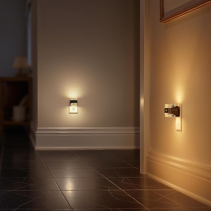 Briignite LED Night Light Plug into Wall Dimmable[2 Pack] Night Light with Bubble Design 5 Color Temperature & Brightness Levels Dusk to Dawn Sensor Nightlights for Bathroom, Hallway, Rooms, 5CCT