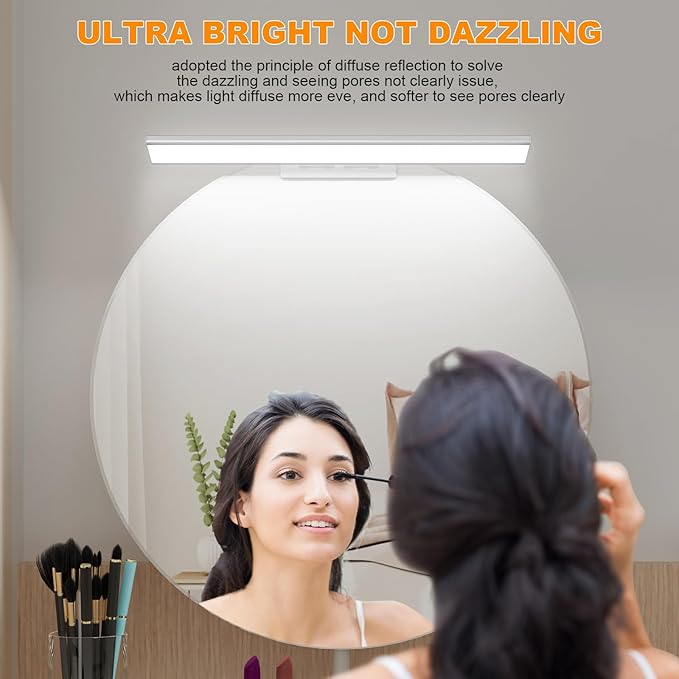 MY BEAUTY LIGHT Led Vanity Light Bar for Mirror, 2600K-6800K Adjustable Color Temperature Bathroom Vanity Light Fixtures, 0°-135° Angle Adjustable LED Makeup Mirror Light(Pack of 2)