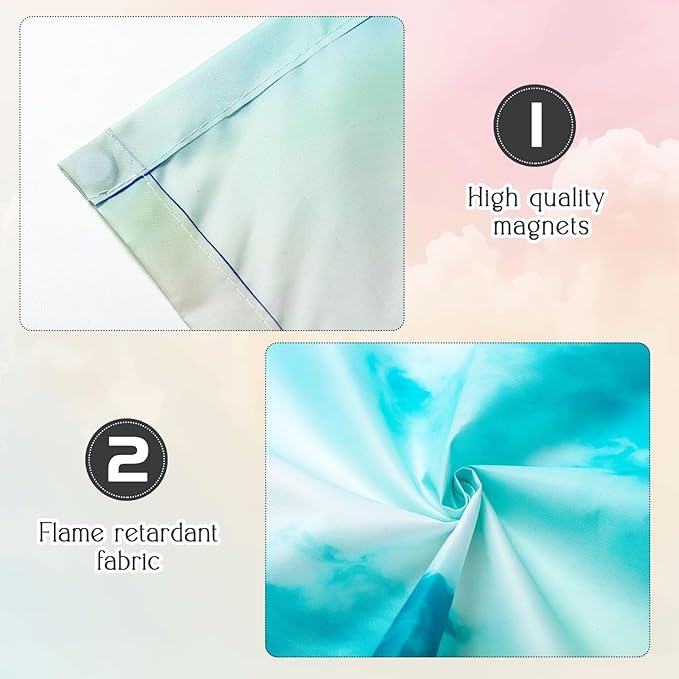 Patelai 8 Pack Fluorescent Light Covers for Classroom Ceiling 4 x 2 Feet Magnetic Light Covers Filter for Office School Drop Ceiling Supplies(Pink Sunset)