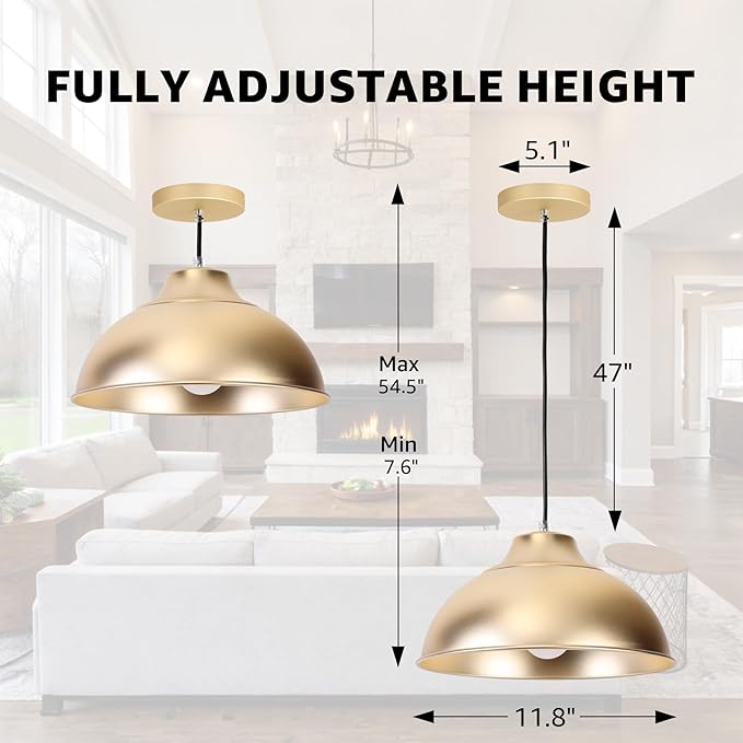 Gold Pendant Lights Kitchen Island,Hanging Pendant Light Fixtures,Kitchen Pendant Lighting Over Island