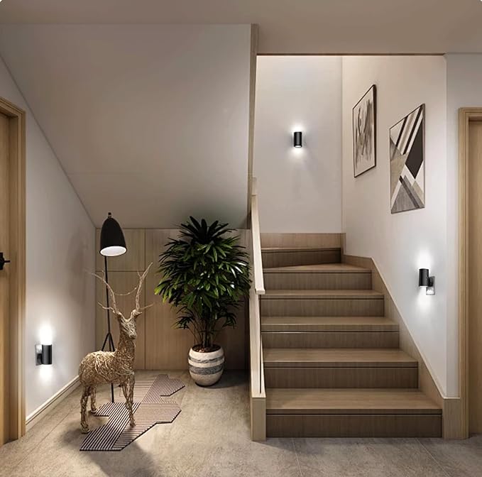TSEXES LED Night Light Plug in, Modern Night Lights Plug into Wall, Dusk to Dawn Sensor, 5-300LM Adjustable Brightness,Daylight 5000K,Dimmable Night Lights for Hallway Bedroom Stairway, 2 Pack