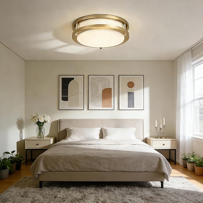 Drosbey 36W Dimmable LED Ceiling Light Fixture, Flush Mount Light Fixture, Ceiling Lights for Bedroom, Kitchen, Bathroom, Super Bright 4000 Lumens, 400W Equivalent, 5000K Daylight White, UL Listed