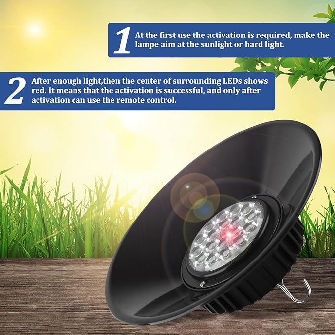 2 Pack Solar Shed Light Outdoor Indoor, Solar Powered Pendant Light with Remote 3000K/4000K/6000K, IP65 Waterproof for Garden, Patio, Balcony, Barn, Shed, Chicken Coop, Gazebo