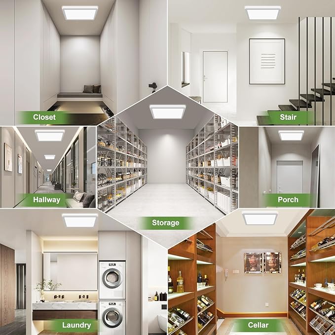 LEZOE 18W Motion Sensor LED Ceiling Light dimmable with Remote, 8.7Inch 1800lm 3000K/4000K/6500K Flush Mount Ceiling Lighting Fixture, Radar Sensor Lamp for Hallway Closet Laundry Porch Stair