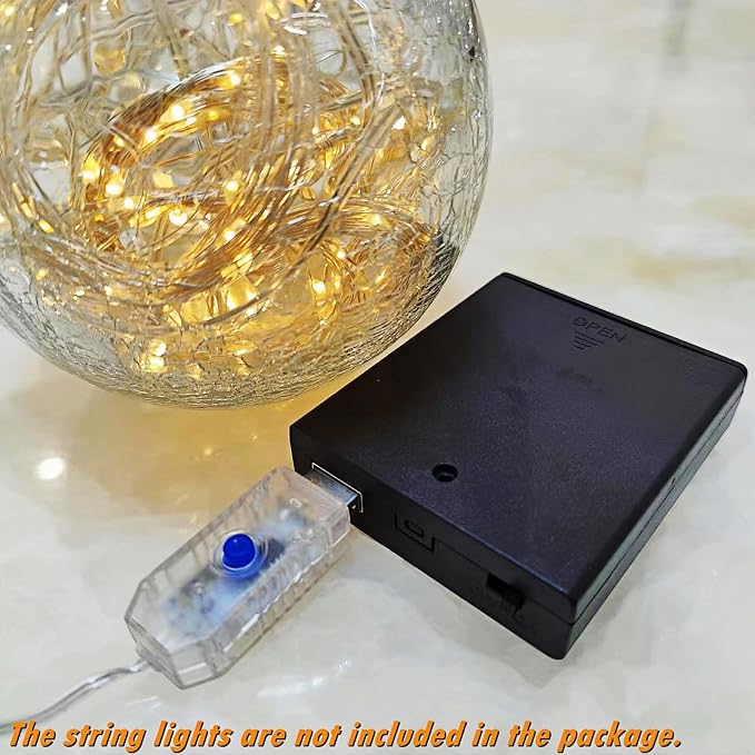 Decorit Battery Box Holder, USB Female Socket 4 AA Battery Case with Switch, Adapter for 5V USB Led Light, Strip, Fairy String Lights, Curtain Light, Neon Signs, Party Decoration(Black)