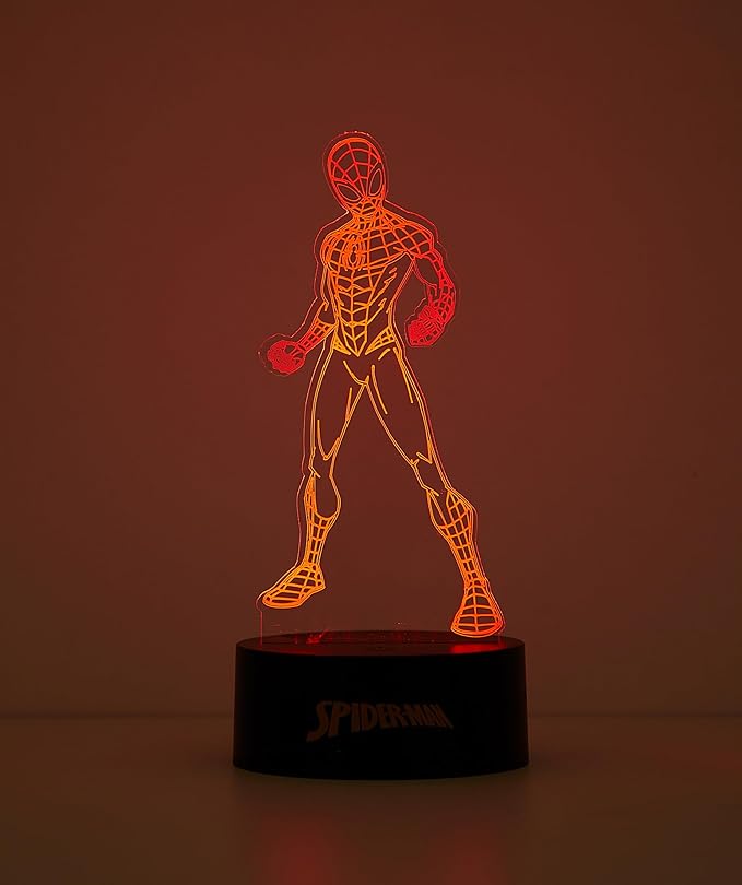Idea Nuova Marvel Spiderman 3D Acrylic LED Illusion Lamp