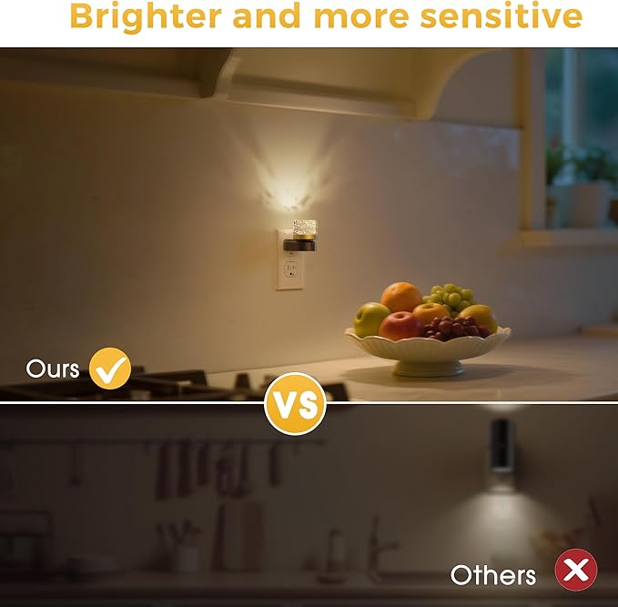 L LOHAS LED Night Lights Plug into Wall, 3000K/4000k/5000K Adjustable Color Temperature Bubble Night Light, Dusk to Dawn Sensor for Hallway, Bathroom, Rooms