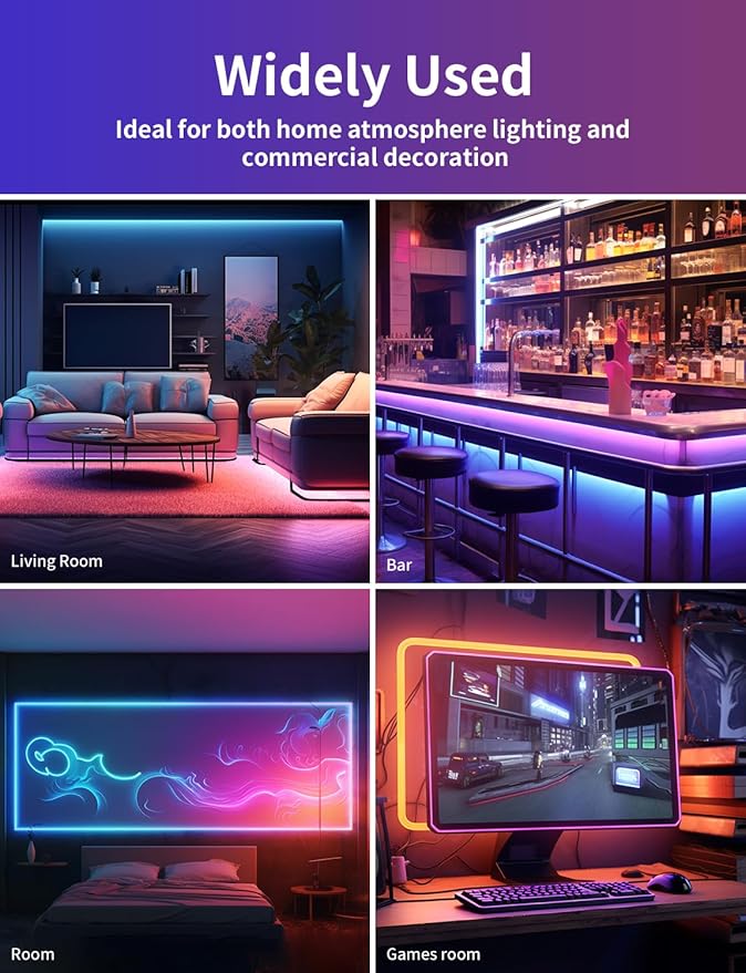 LED Neon Lights, 32.8FT RGB Neon Rope Lights App Control,IR Remote,Music Sync,IP67 Waterproof,Flexible DIY Design for Bedroom,Living Room,Gaming Room,Party,Outdoor,Christmas Decor