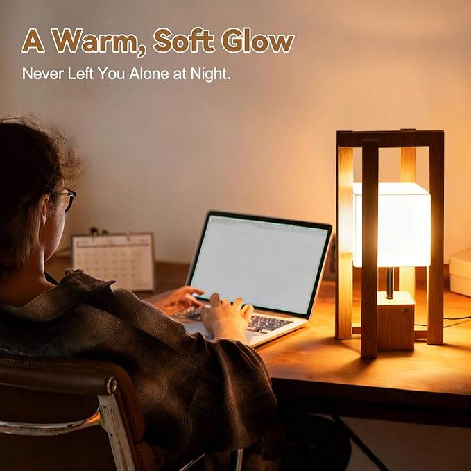 JESLED Cordless Rechargeable Table Lamp, 3 Color Dimmable Touch Lamp, Modern Table Lamp for Living Room Shelf Decor,Office, Patio