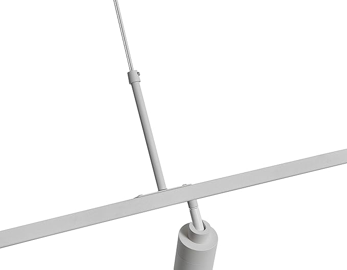 Shura - 4-Light White Integrated LED Track Light Pendant w/Rotatable Spotlight Heads, Hanging Ceiling Spotlight Fixture, 3000K, 1960 Lumens