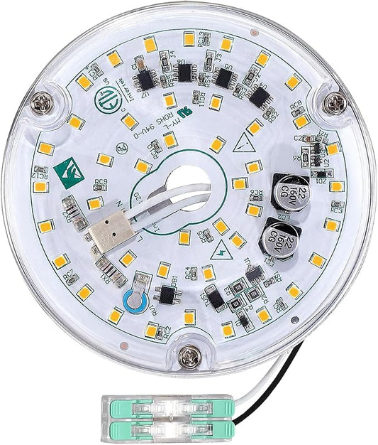 4 inch Ceiling Fan LED Light Replacement 6000K, 18W 2000LM LED Retrofit Kit, Bright Round Ceiling Fan Light Kit, 120V, CRI90, Dimmable
