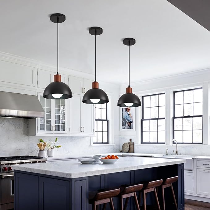 Woven Pendant Light Boho Chandelier, Rattan Pendant Lights Kitchen Island, Farmhouse Pendant Lighting with Hand Woven Wicker Shade, Boho Chandelier Light Fixtures Ceiling Hanging Light