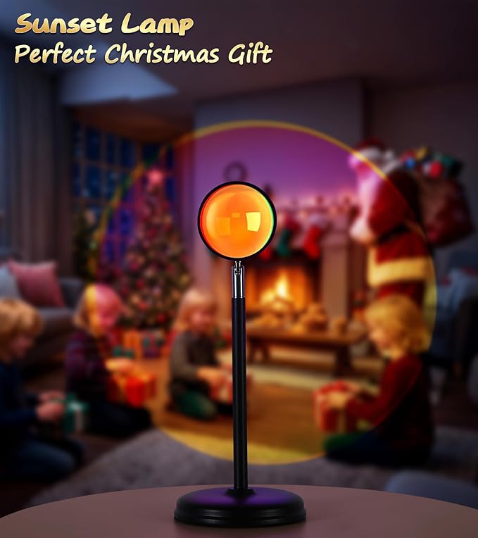 AIHYING Sunset Lamp Projector,Multicolor Changing Night Light 360 Degree Rotation Rainbow Led Sun Lamp for Photography Backgrounds,Party,TikTop Live,Christmas Gifts,Home Decor,Mood Lighting