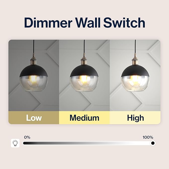 JONATHAN Y 7.5" Brass Gold/Black Mid-Century Modern Globe Pendant Light, Adjustable LED Hanging Ceiling Fixture, Champagne Smoked Glass Shade for Kitchen Island JYL3513A
