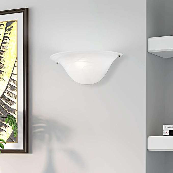 Livex Lighting Wynnewood 1 Light Wall Sconce Satin Nickel Finish