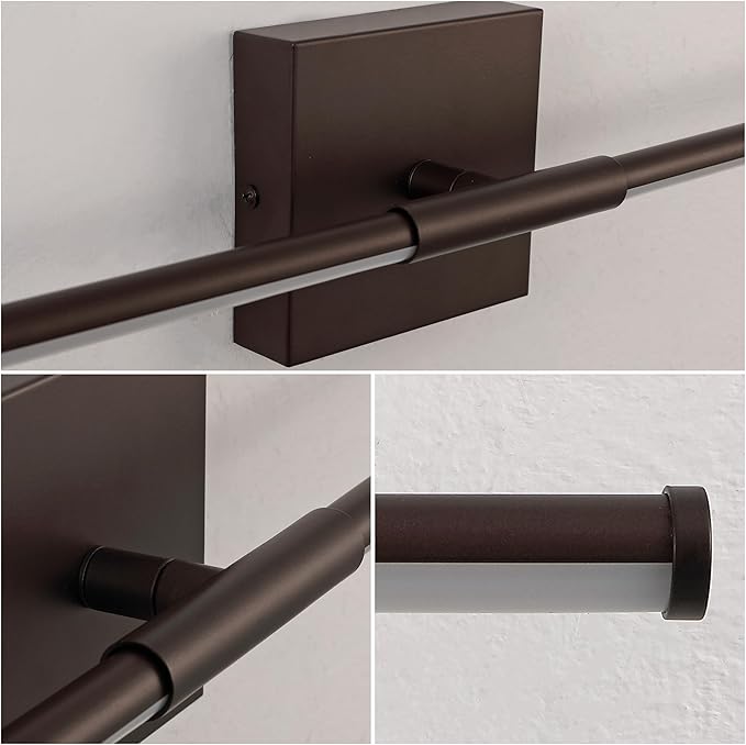 JONATHAN Y 16.25" Oil Rubbed Bronze Modern Dimmable Integrated LED Wall Sconce, Minimalist Adjustable Metal Vanity Light for Bathroom Mirror, Bedroom, Hallway, 3000K, ETL Listed (JYL7039D)