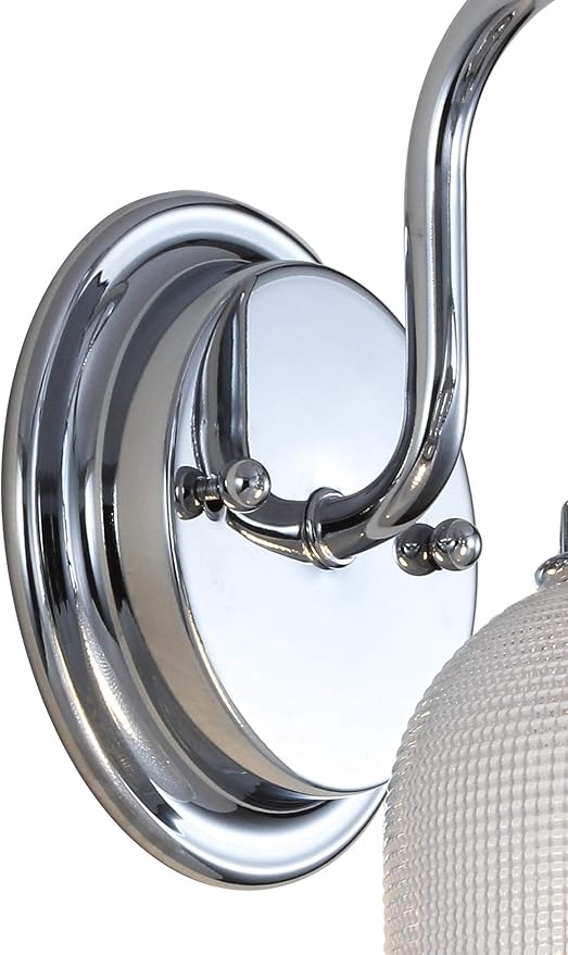 JONATHAN Y 25.25" Chrome Modern Bathroom Vanity Light, 3-Light LED Wall Sconce, Clear Glass Bell Shade for Mirror Hallway Kitchen, ETL Listed, LED Bulb Included (JYL7409A)