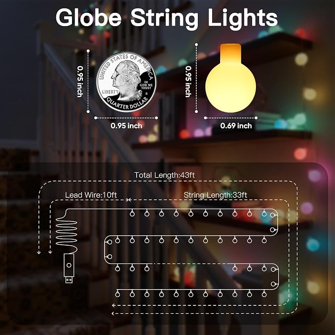 suddus Easter Lights Plug in, 33ft 100 Led USB Pastel String Lights with Timer, Globe String Lights Indoor for Classroom, Dorm, Party, Room, Outdoor, Tree, Patio, Garden, Spring Decoration