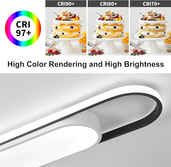 4Ft Modern Hallway Ceiling Lights, 6500K Acrylic Linear Ceiling Lamp,65W Metal LED Ceiling Light Fixture,Kitchen Dining Living Room Laundry, Garage Cloakroom Lighting (48Inch)