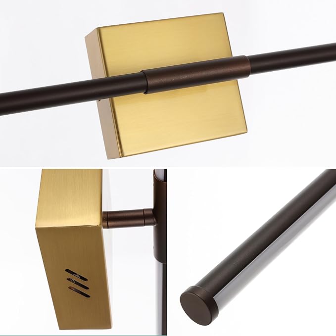 JONATHAN Y 28" Oil Rubbed Bronze/Brass Gold Modern Dimmable Integrated LED Wall Sconce, Metal Vanity Light for Bathroom Mirror Bedroom Hallway, Sleek Hardwired Wall Lamp Fixture, 3000K (JYL7022F)