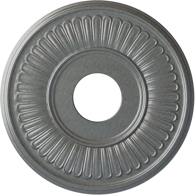 Ekena Millwork 15 3/4"OD x 3 7/8"ID x 3/4"P Berkshire Ceiling Medallion Fits Canopies up to 7" Ceiling Medallion, Platinum