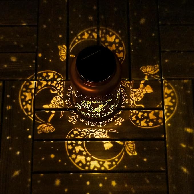 Birthday Gifts for Women Men - 2 Pack Cat Solar Lights Outdoor Waterproof, Mothers Day Gifts for Mom, Decoration Outside for Outdoor, Yard, Garden Decor Solar Lantern
