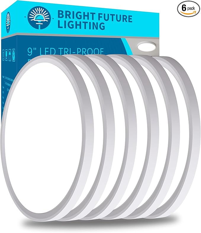6pack 9 Inch Flush Mount Ceiling Light, 18w Led Ceiling Light, 3000k/4000k/6000k Selectable 1860lm Ceiling Light, Super Slim Led Light Fixture For Bedroom Kitchen Living Dining Room Office