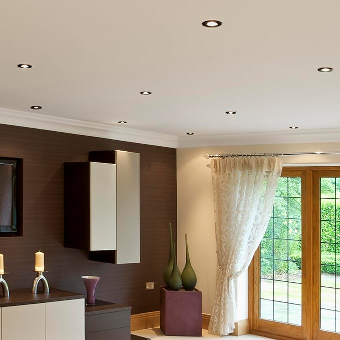 Maxxima 3 in. 5 CCT Ultra Thin Recessed LED Downlight, 400 Lumens, Slim Canless Light, IC Rated, 5 Color Temperature Selectable 2700K/3000K/3500K/4000K/5000K, Dimmable, Black Trim, J-Box Included