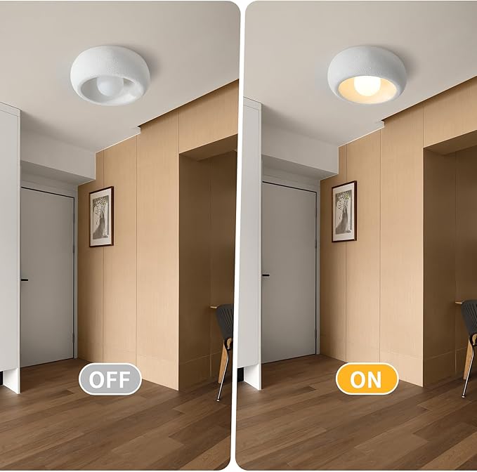 JAYMP Modern Ceiling Light for Dining Room Kitchen Island Hallway G9 Base Japanese Wabi-Sabi Style Round Lighting Fixture (Matte White, 30cm/11.8inch)