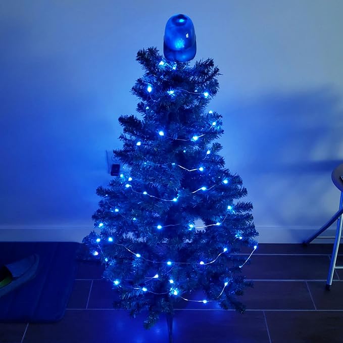 66Ft 200LED Fairy Lights Plug in, Waterproof String Lights Outdoor & Indoor 8 Modes with Timer, Christmas Light Bedroom Decor, Twinkle Light for Girl's Room Garden Christmas Decorations (Blue)