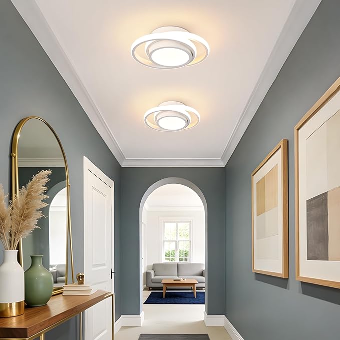CANEOE Modern Led Ceiling Lights, Small Led Close to Ceiling Light Fixture,32W Round LED Ceiling Lamp for Bedroom Hallway Aisle Corridor Light Lighting (Warm White,3000K)