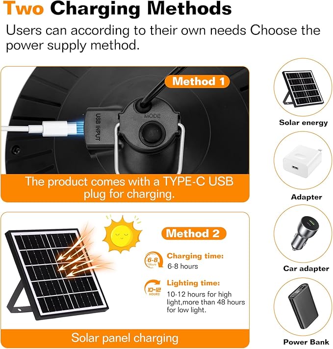 Solar Chicken Coop Light with Timer | Three-Color Dimmable LED, IP66 Waterproof Hanging Ceiling Pendant Light Suitable for Poultry Farms,Coops,Patio,Camping,Garage etc(2pcs)