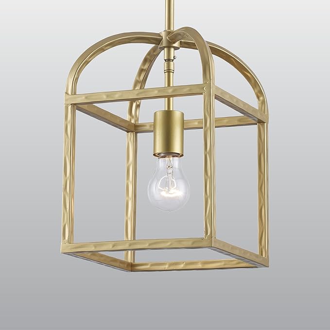 Asher Hamilton AHP-208AG Montclair 7.87 Inch Pendant Light | Adjustable 11.81 to 50.51 Inch Height | E26 Medium Base | Dry Rated for Indoor Use Only | Antique Gold Finish