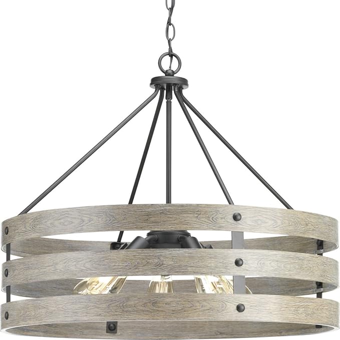 Gulliver Collection 5-Light Coastal Pendant Light Graphite